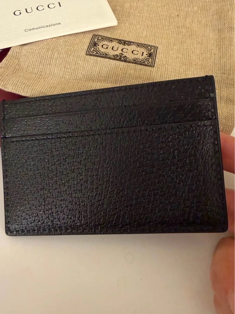 NWT Gucci Marmont Black Leather Card Case